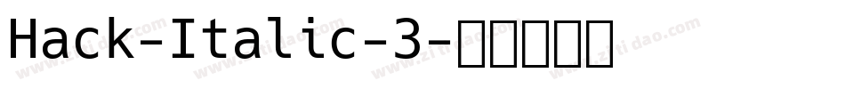 Hack-Italic-3字体转换