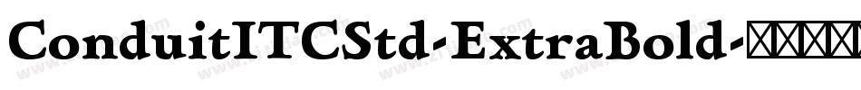 ConduitITCStd-ExtraBold字体转换