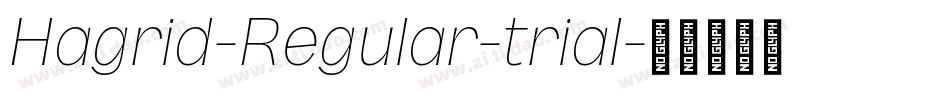 Hagrid-Regular-trial字体转换