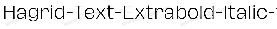 Hagrid-Text-Extrabold-Italic-trial字体转换