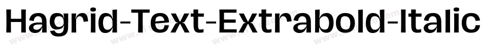 Hagrid-Text-Extrabold-Italic-trial字体转换