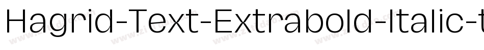 Hagrid-Text-Extrabold-Italic-trial字体转换