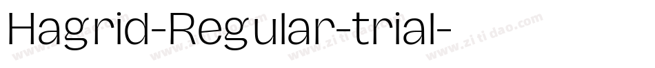 Hagrid-Regular-trial字体转换