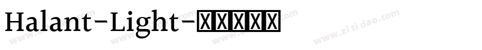 Halant-Light字体转换