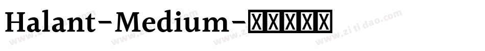Halant-Medium字体转换