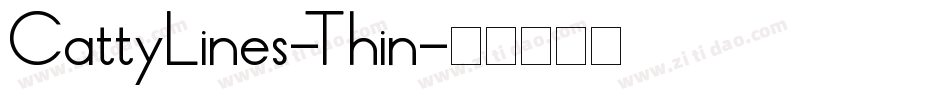 CattyLines-Thin字体转换