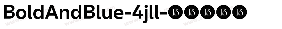 BoldAndBlue-4jll字体转换
