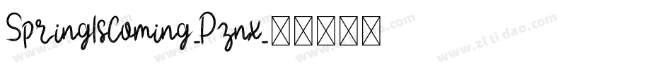 SpringIsComing-Pznx字体转换