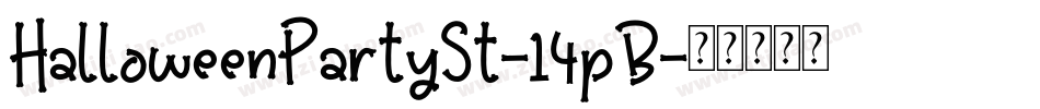 HalloweenPartySt-14pB字体转换