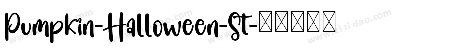 Pumpkin-Halloween-St字体转换
