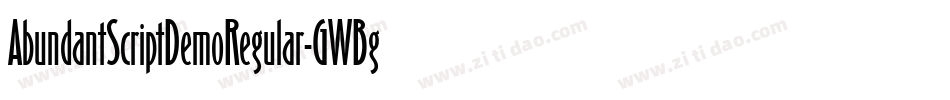AbundantScriptDemoRegular-GWBg字体转换
