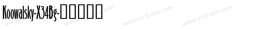 Koowalsky-X34Bg字体转换