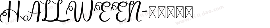 HALLWEEN字体转换