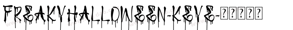 FreakyHalloween-Keye字体转换