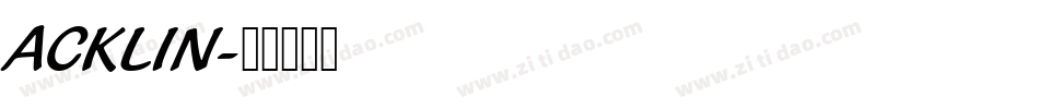 ACKLIN字体转换