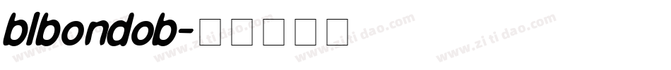 blbondob字体转换