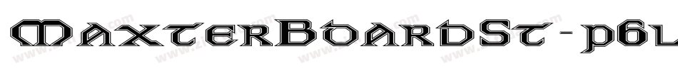 MaxterBoardSt-p6lR字体转换
