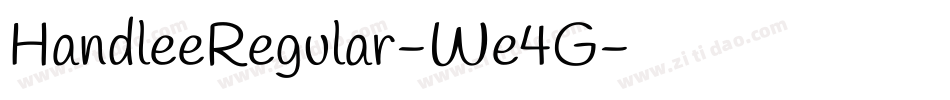 HandleeRegular-We4G字体转换 HandleeRegular-We4G字体转换