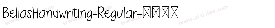 BellasHandwriting-Regular字体转换