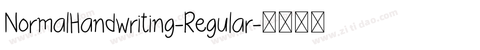 NormalHandwriting-Regular字体转换