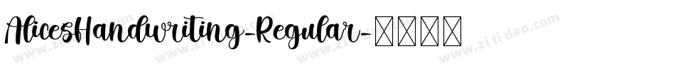 AlicesHandwriting-Regular字体转换