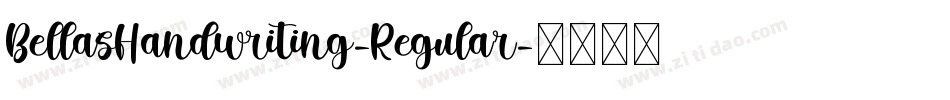 BellasHandwriting-Regular字体转换