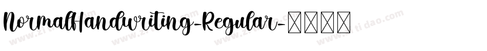 NormalHandwriting-Regular字体转换