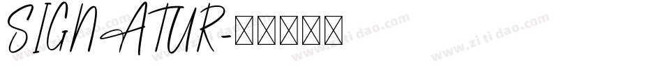 SIGNATUR字体转换
