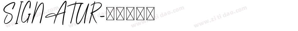 SIGNATUR字体转换