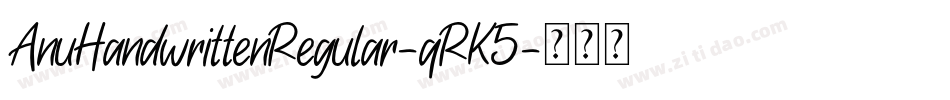 AnuHandwrittenRegular-qRK5字体转换