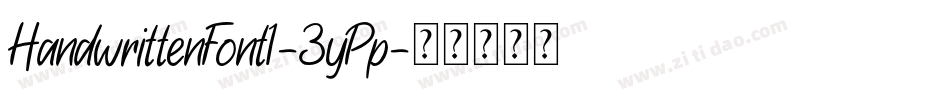 HandwrittenFont1-3yPp字体转换