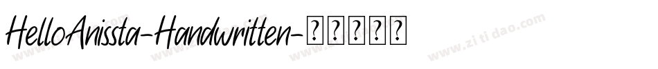 HelloAnissta-Handwritten字体转换