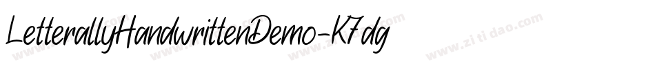 LetterallyHandwrittenDemo-K7dgl字体转换