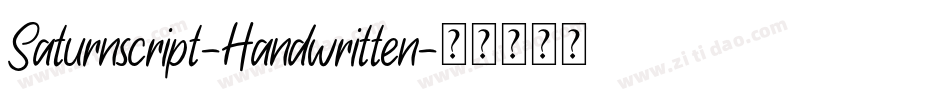 Saturnscript-Handwritten字体转换