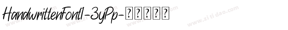 HandwrittenFont1-3yPp字体转换