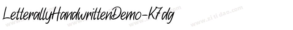 LetterallyHandwrittenDemo-K7dgl字体转换