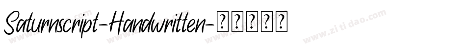 Saturnscript-Handwritten字体转换