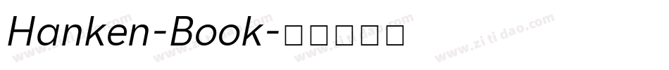 Hanken-Book字体转换