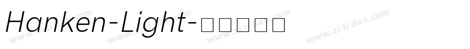 Hanken-Light字体转换