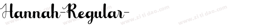 Hannah-Regular字体转换