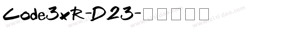 Code3xR-D23字体转换