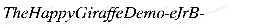 TheHappyGiraffeDemo-eJrB字体转换 TheHappyGiraffeDemo-eJrB字体转换