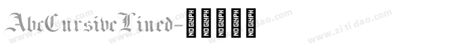 AbcCursiveLined字体转换