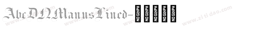 AbcDNManusLined字体转换