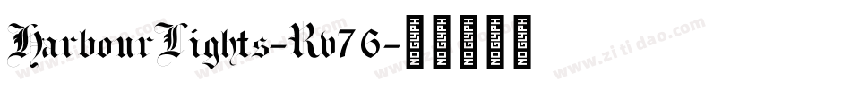 HarbourLights-Rv76字体转换