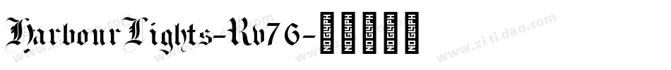 HarbourLights-Rv76字体转换
