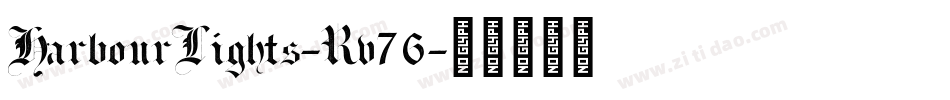 HarbourLights-Rv76字体转换