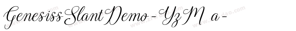 GenesissSlantDemo-YzM5a字体转换