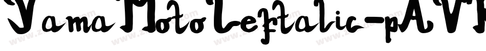 YamaMotoLeftalic-pAVR字体转换