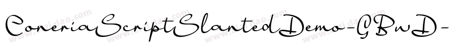 ConeriaScriptSlantedDemo-GBwD字体转换